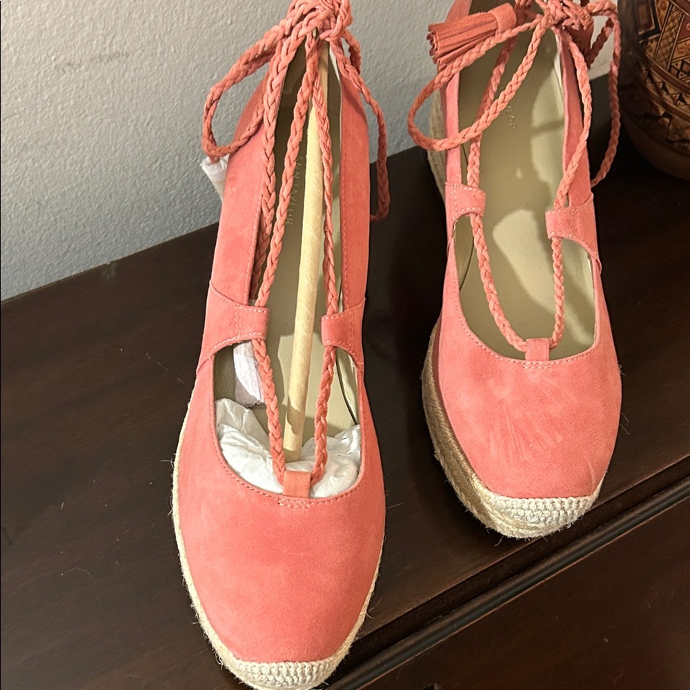 Ann Taylor Women's Orange Suede Loafers